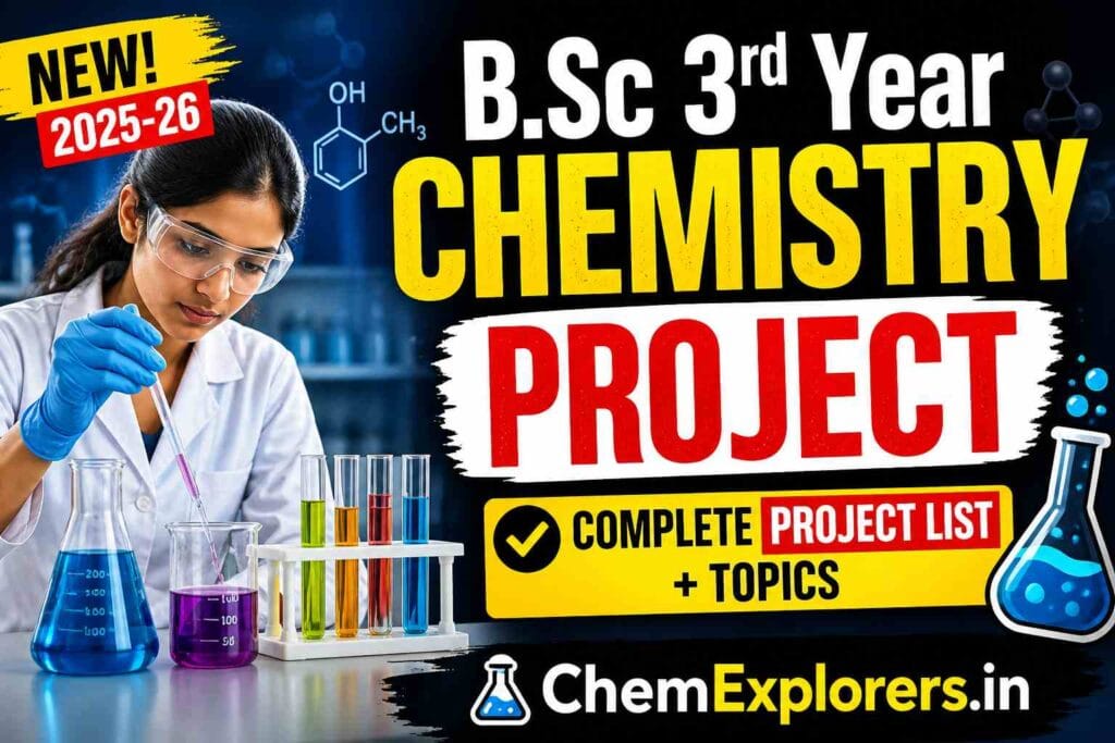 BSC III YEAR CHEMISTRY PROJECT WORK
