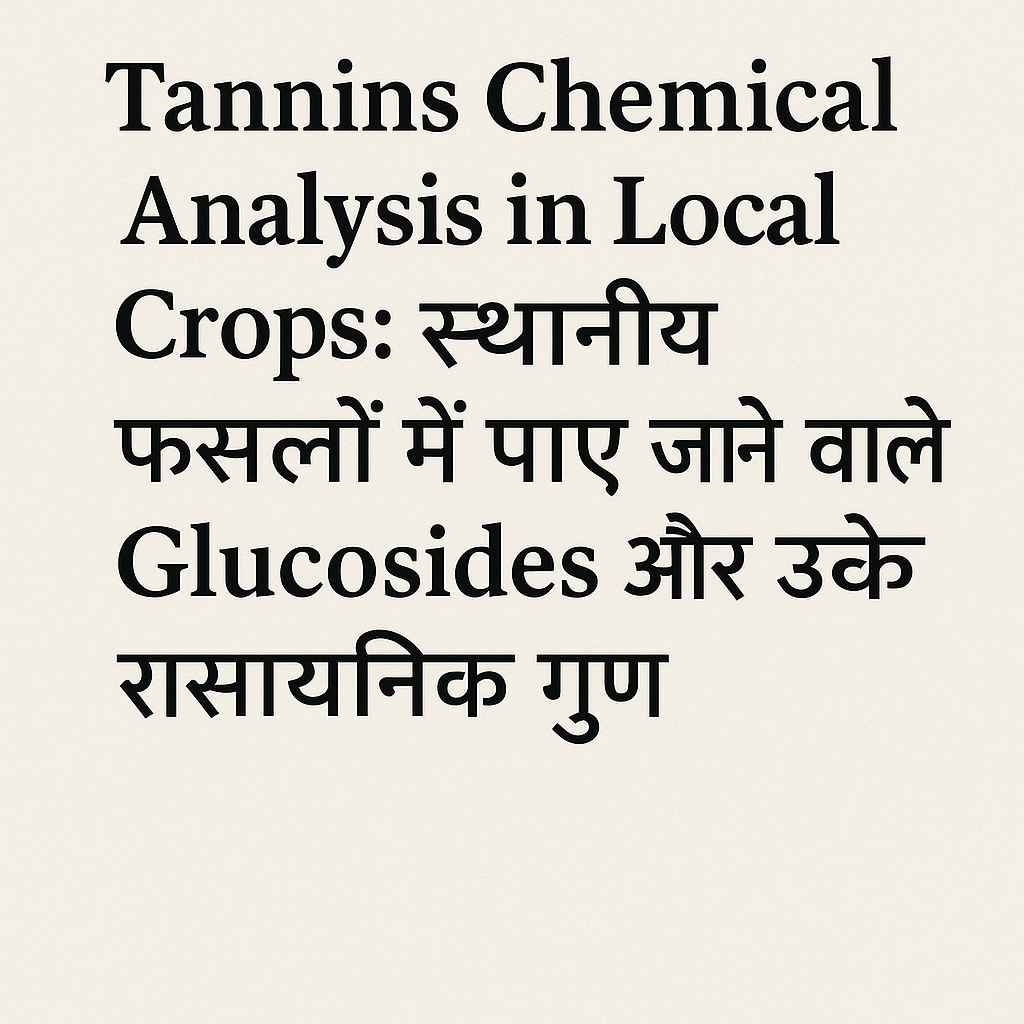 Tannins Chemical Analysis in Local Crops