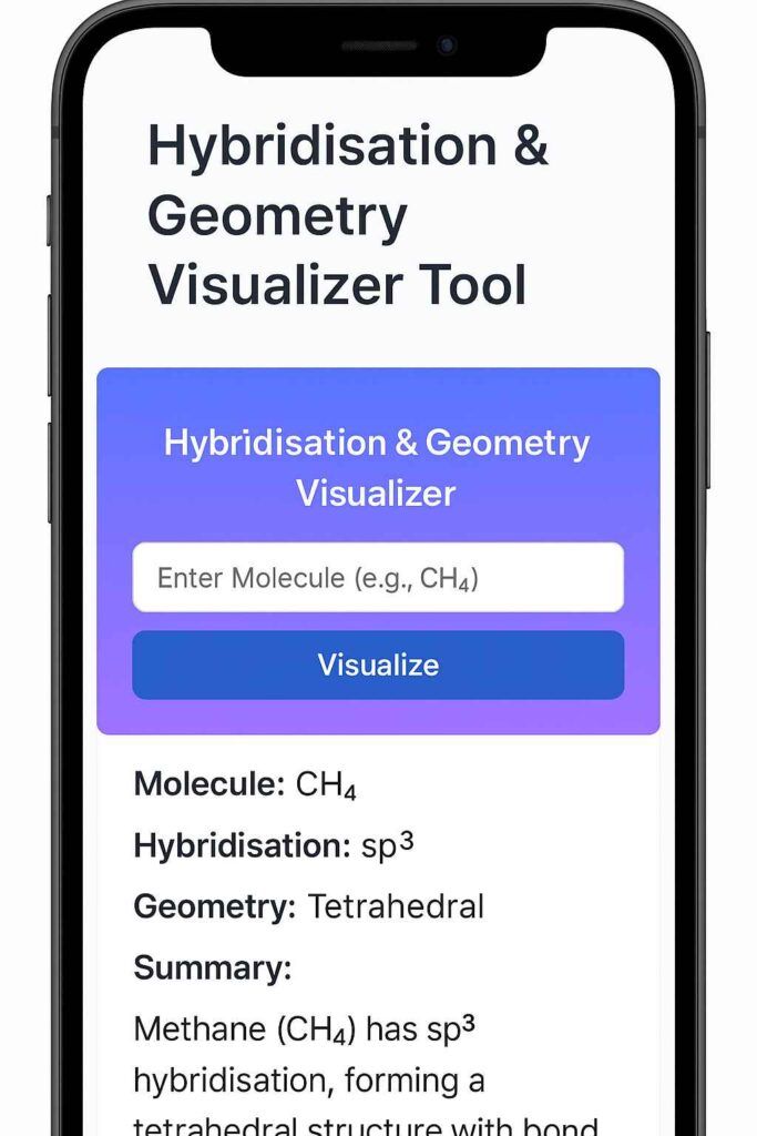 Hybridisation & Geometry Visualizer Tool