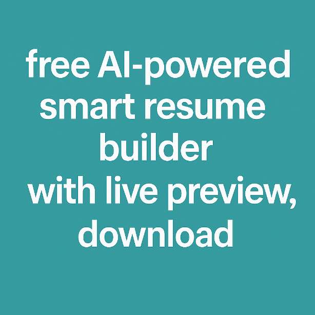 free AI-powered smart resume builder