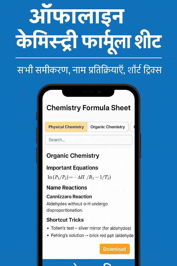 Chemistry Formula Sheet App