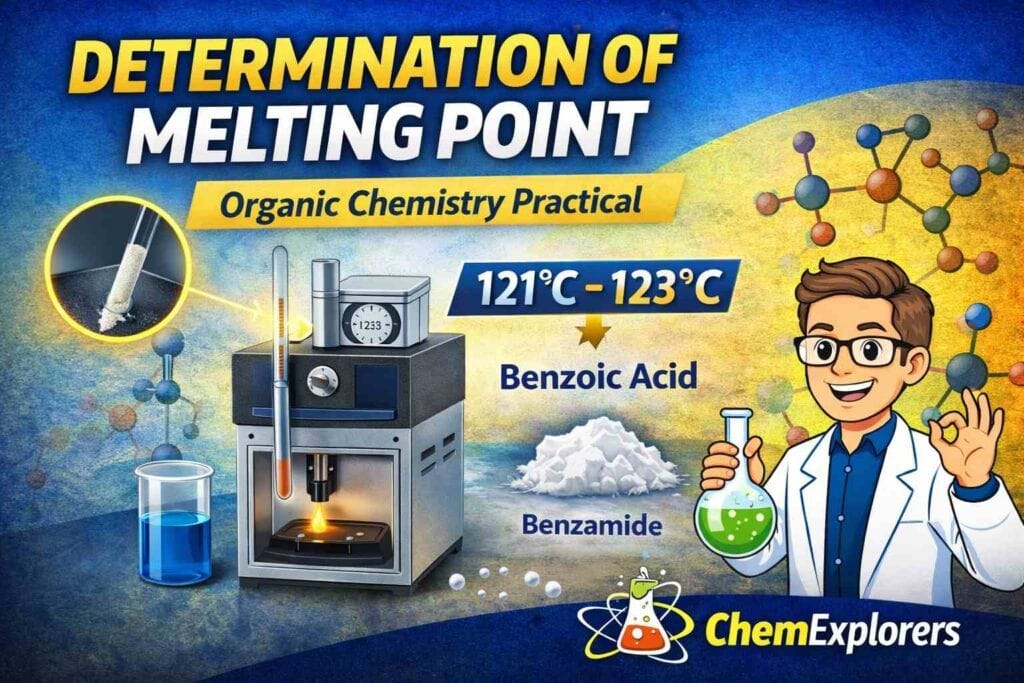 determination of melting point of an organic compound