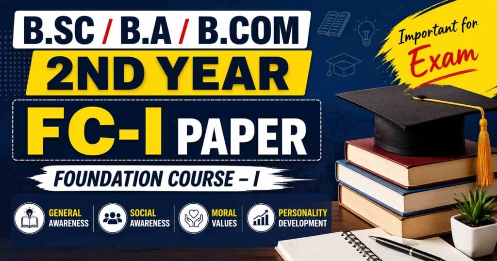bsc/ba/bcom 2nd year fc I Paper