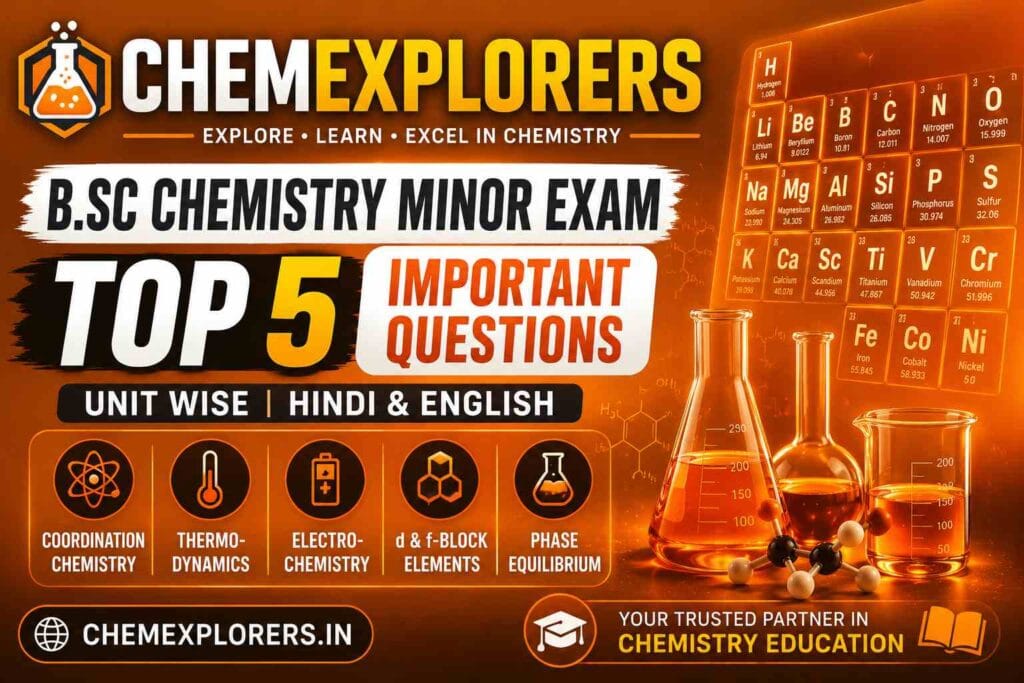 B.Sc Chemistry Minor Exam 2026