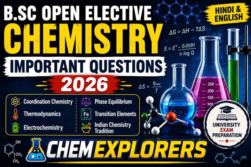 B.Sc Open Elective Chemistry Important Questions