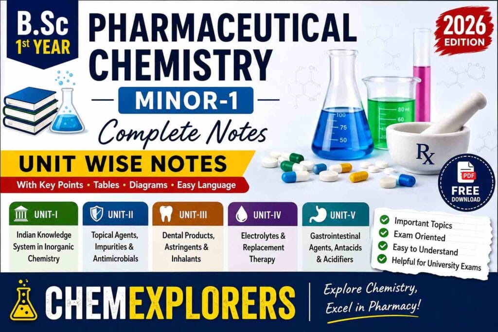 B.Sc 1st Year Pharmaceutical Chemistry Minor-1 Notes