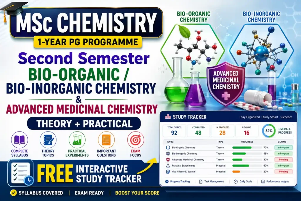 MSc 1 Year Programme Chemistry Syllabus II Sem