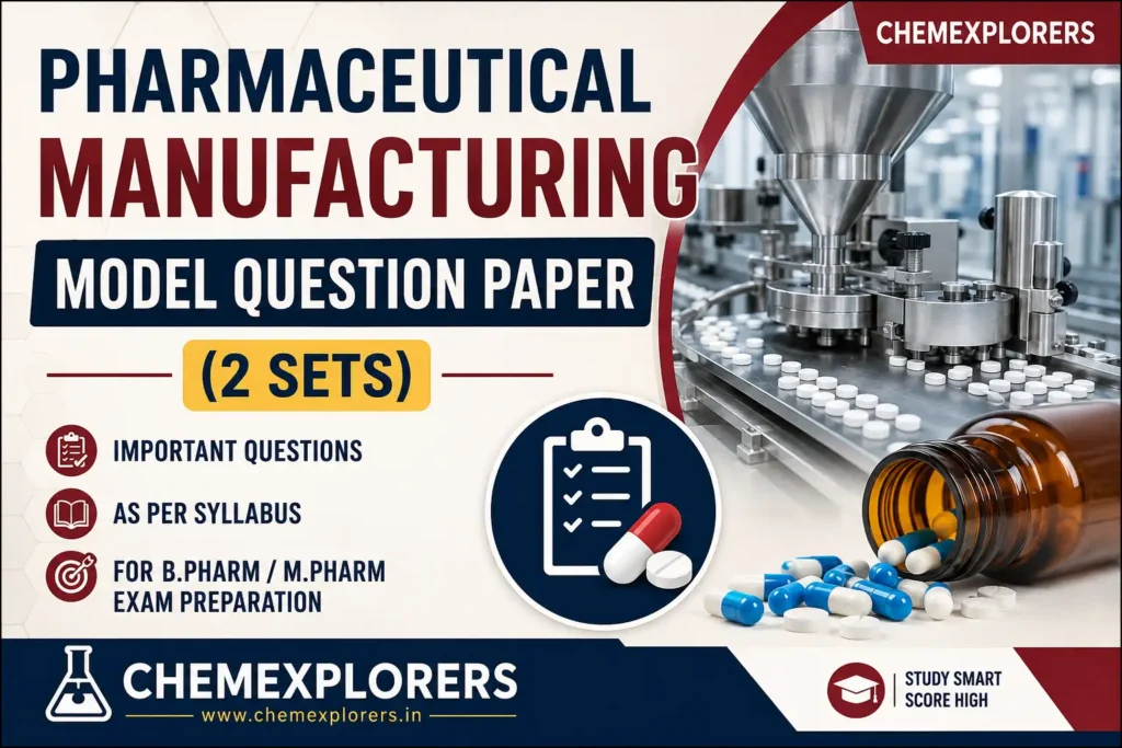 Pharmaceutical Manufacturing Model Question Paper
